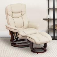 Flash Furniture BT-7821-BGE-GG Beige Leather Recliner in Beige